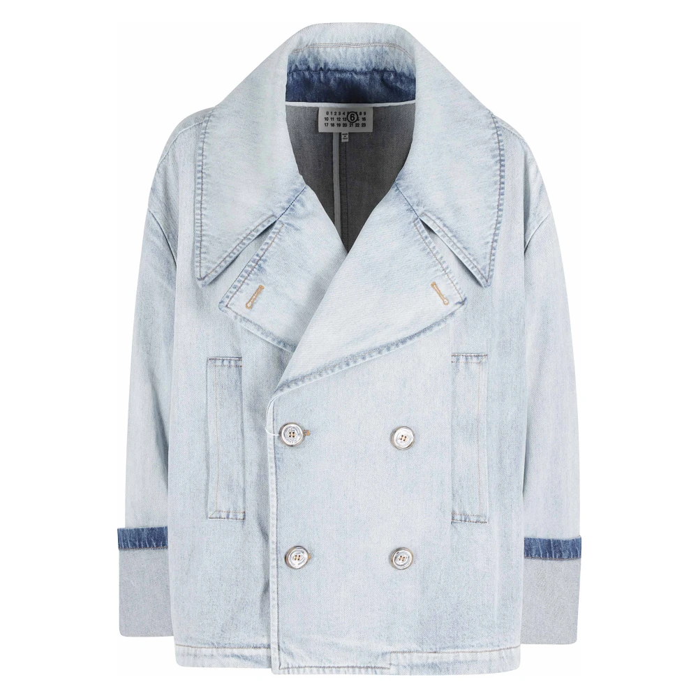 Mm6 Maison Margiela Damen Blau Jacken, Sgröße: