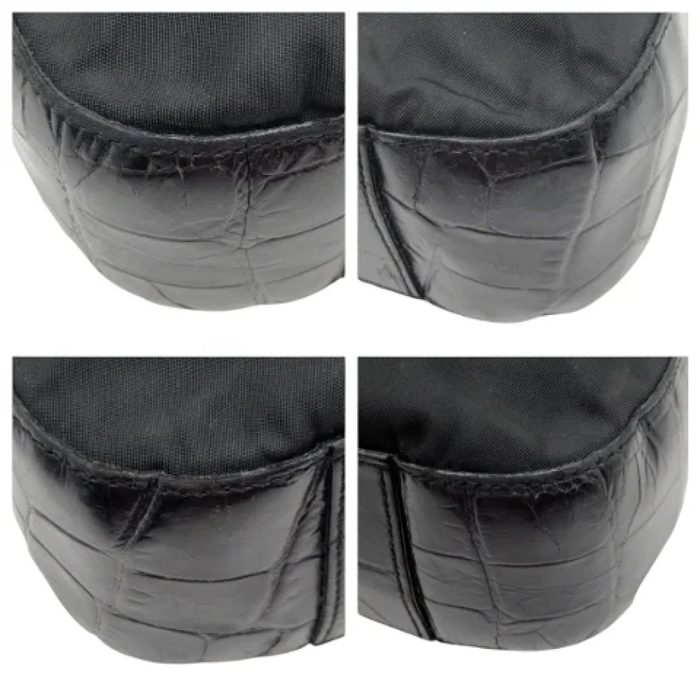Prada Vintage Pre-owned Canvas handbags Black Dames