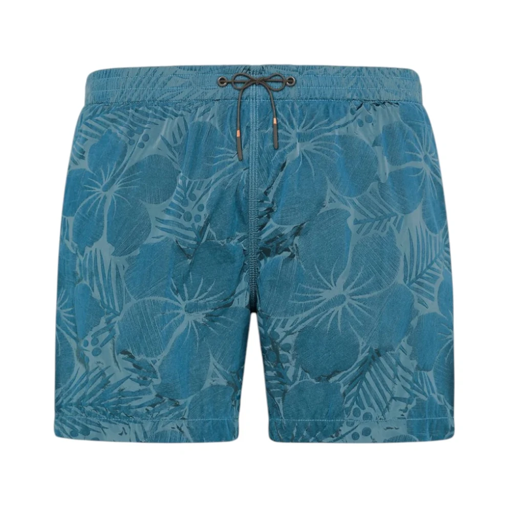 Rrd Men's Blue Beachwear, S, New Hyper Hibiscus Tramontana Short