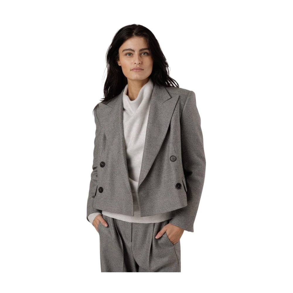 Windsor Geknipte Wollen Blazer Middengrijs Gray Dames