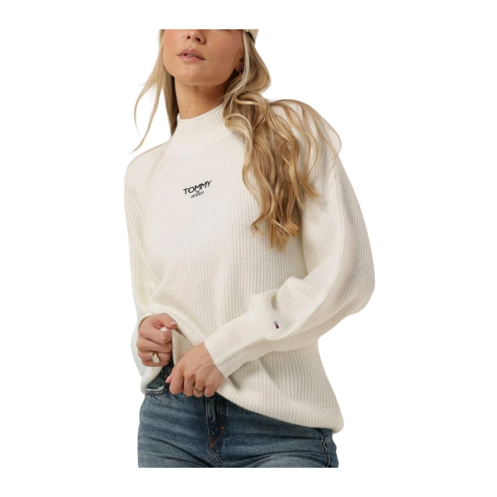Tommy Jeans Turtleneck Lofty Sweater Damesbreisel Beige Dames