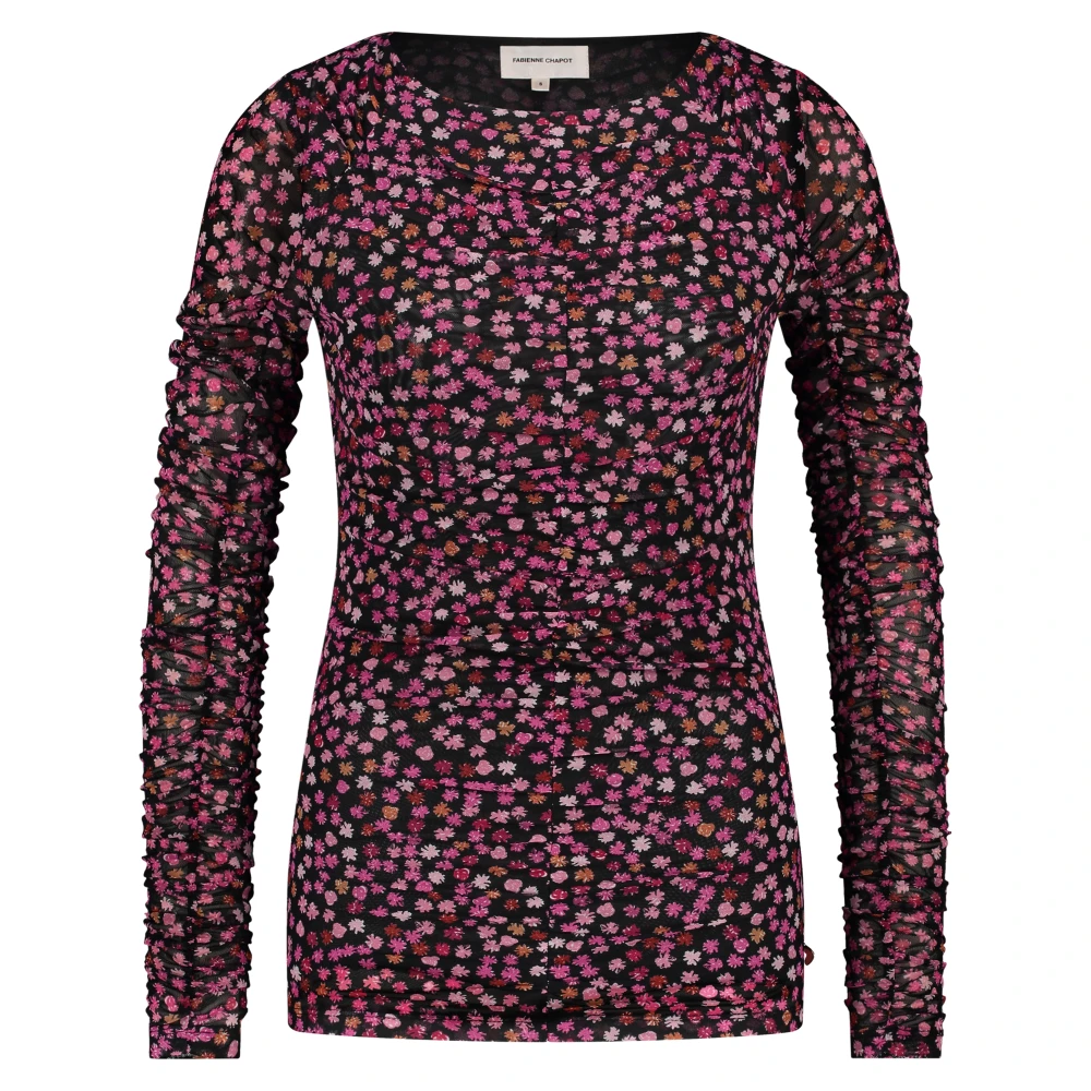 Fabienne Chapot Bloemenprint lange mouw top Pink Dames