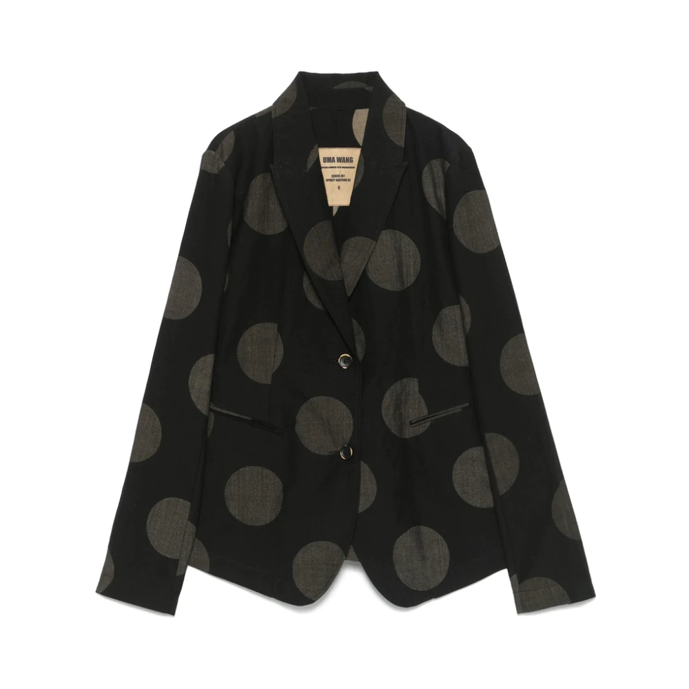 UMA Wang Zwart geknoopte buitenkleding met Amerikaanse achterventilatie Black Dames