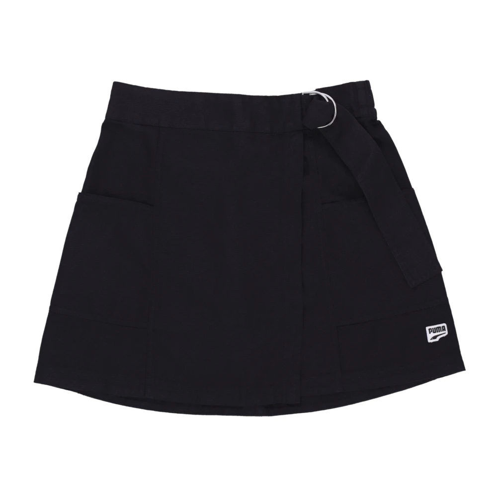 Puma Zwarte Rok Lichtgewicht Stof Black Dames
