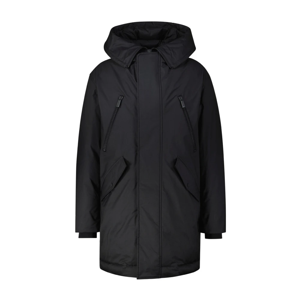 Dsquared2 Lange Hooded Parka Jas Black Heren