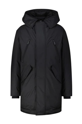 Lång Huva Parkas Jacka