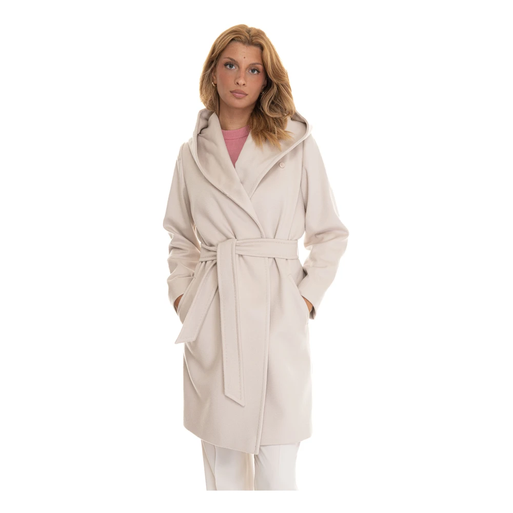 Max Mara Studio Stijlvolle Winterjas voor Vrouwen White Dames