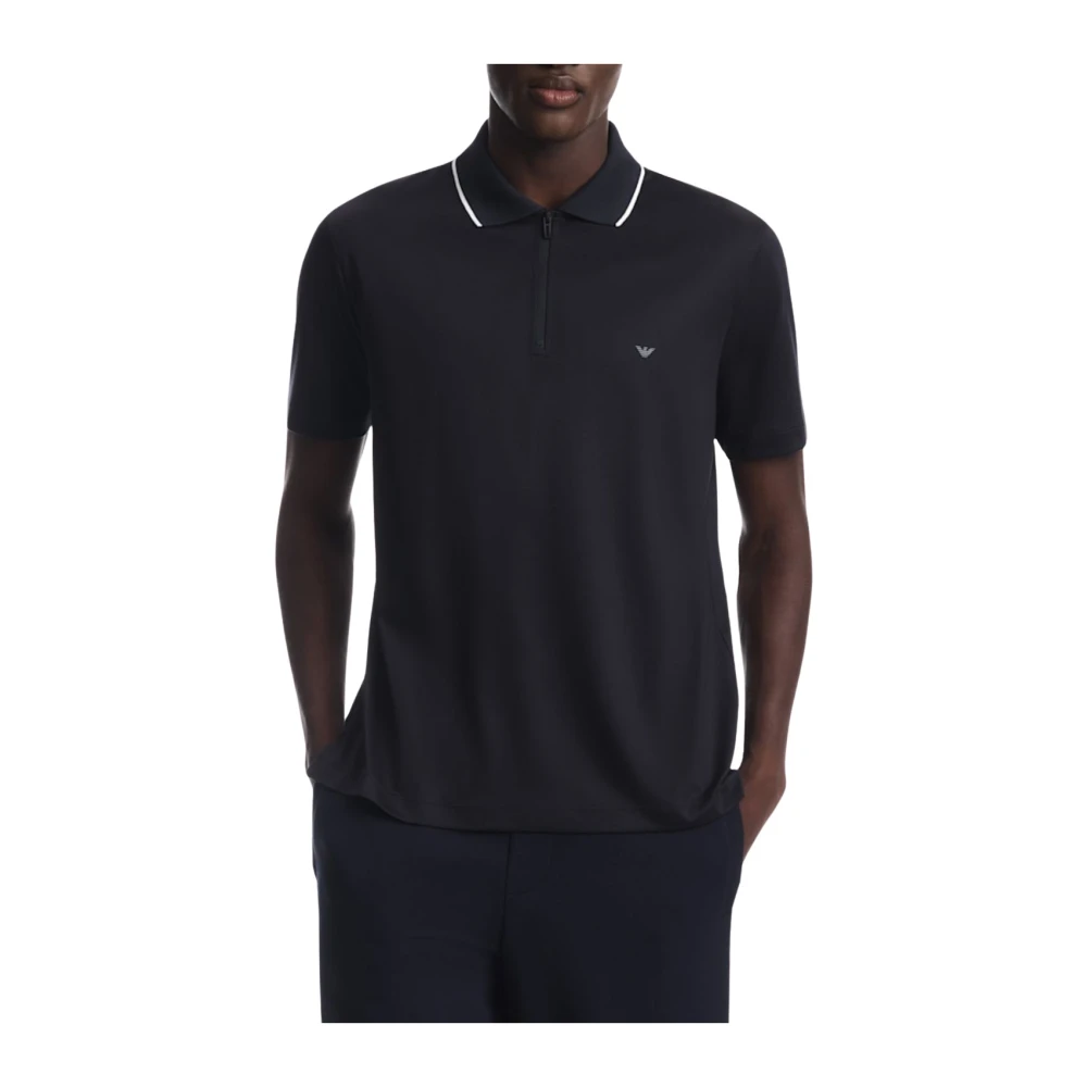 Emporio Armani , Polo Shirts, Male, Blue, M, Polo Shirts