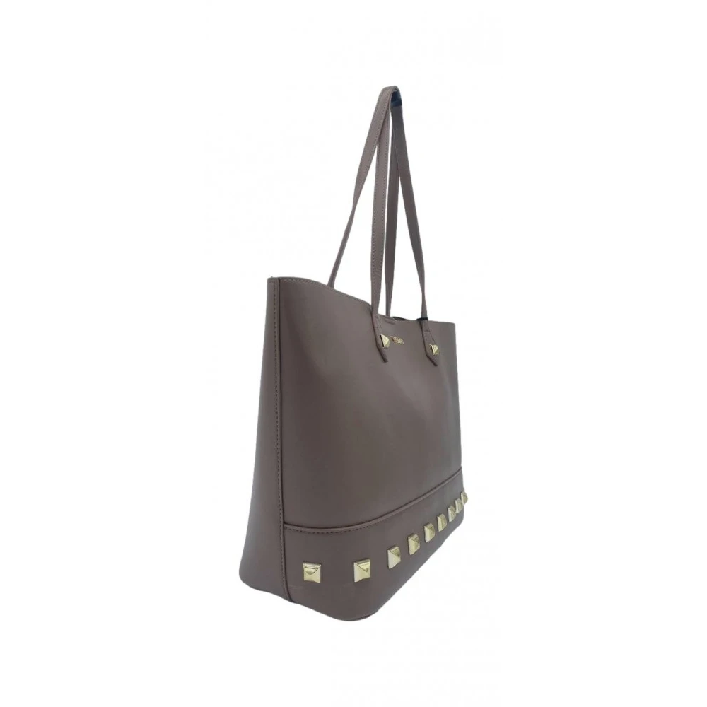 Twinset Stijlvolle Clutch Tas met Metalen Inzetstukken Brown Dames