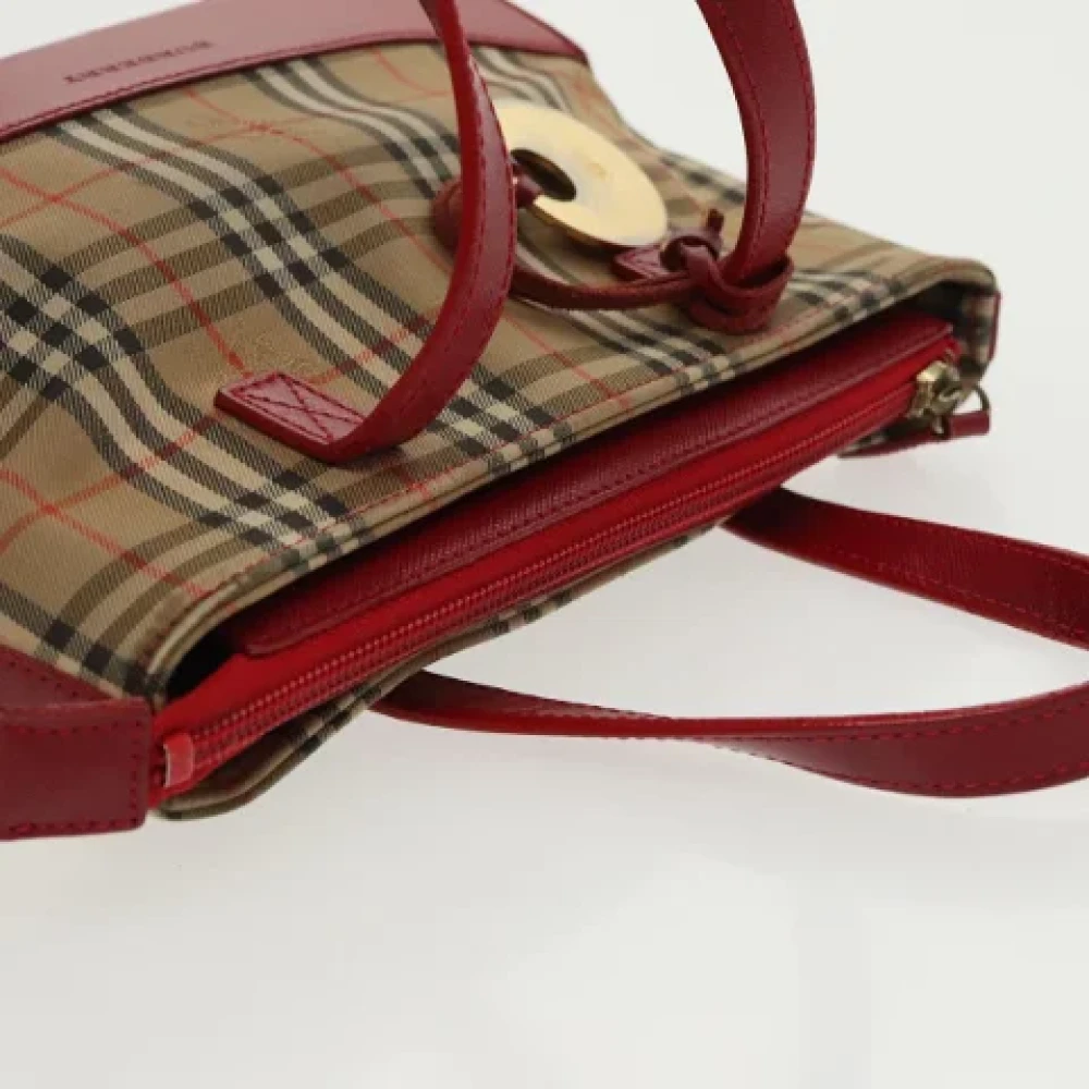 Burberry Vintage Pre-owned Canvas handbags Beige Dames