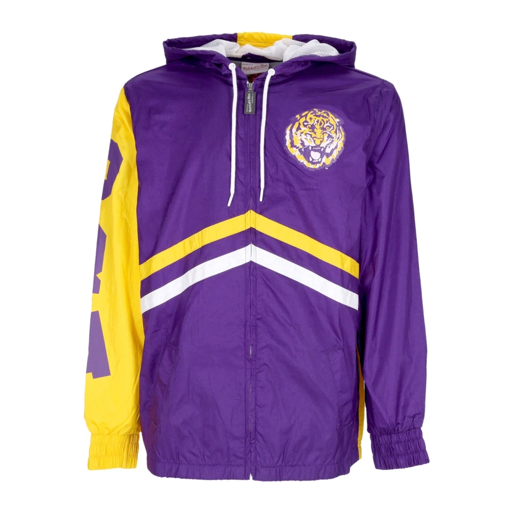 Mitchell & Ness LSU Tigers Windbreaker Full Zip Paars Purple Heren