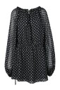 robe-courte-en-voile-avec-col-a-cordon
