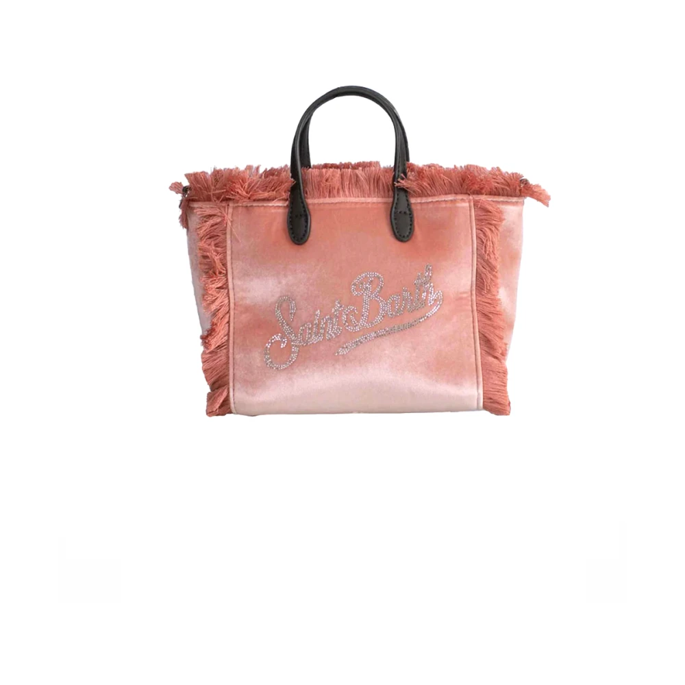 MC2 Saint Barth Fringe tas met geborduurd logo Pink Dames