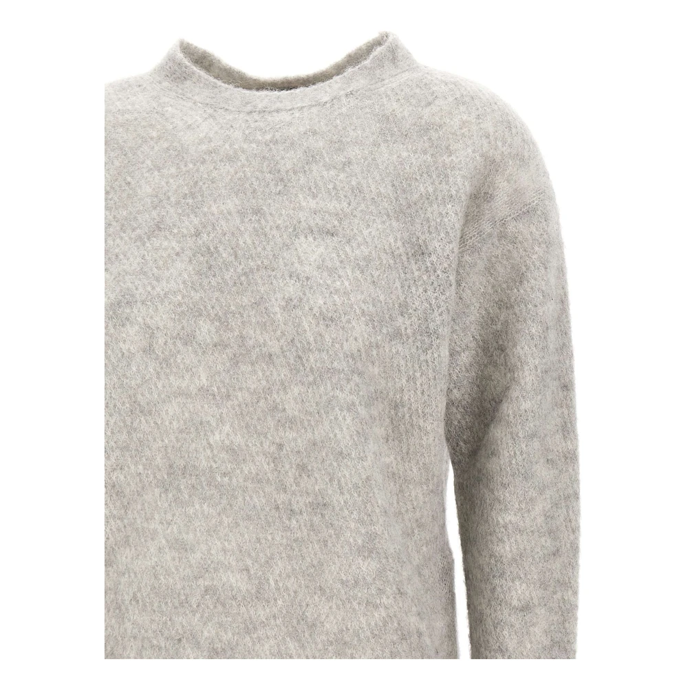 Herno Zachte Wol Alpaca Trui Licht Grijs Gray Dames