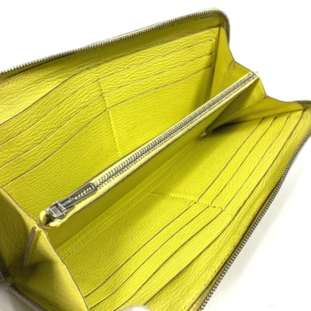 Hermès Vintage Pre-owned Leather wallets Yellow Dames