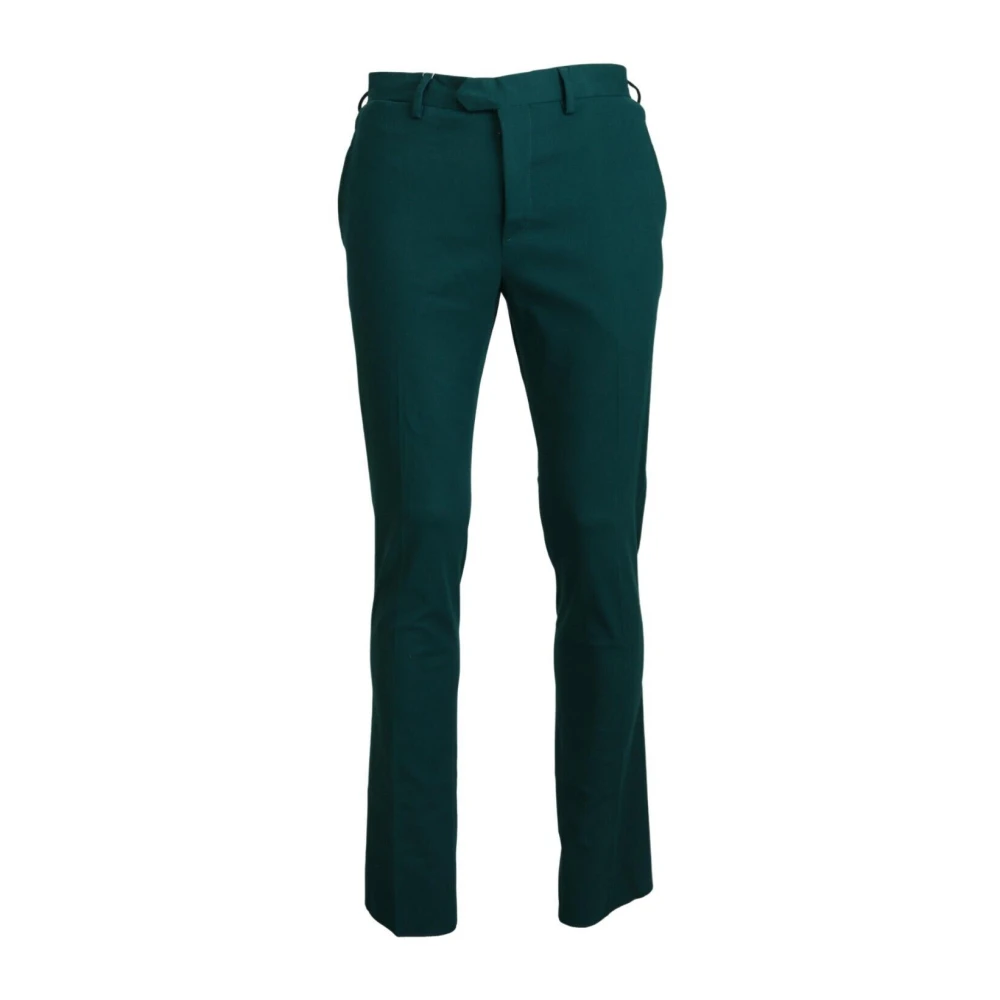 Bencivenga , Slim-Fit Trousers, Male, Green, S, Elegant Green Cotton Trousers