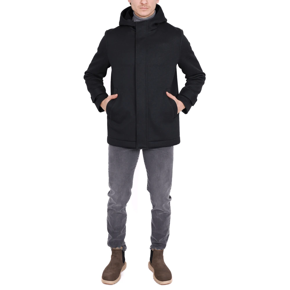 Distretto12 Grijze Technische Micro Pique Hoodiejas Gray Heren