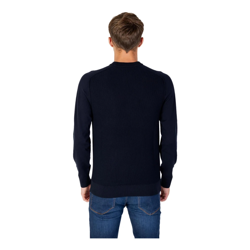 Hugo Boss Heren Blauwe Gebreide Kleding Blue Heren