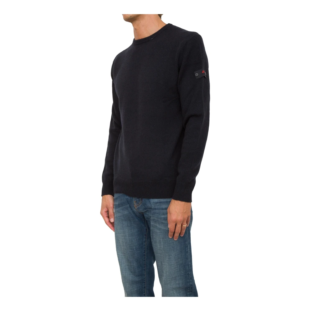 Peuterey Blauwe Gebreide Trui Blue Heren