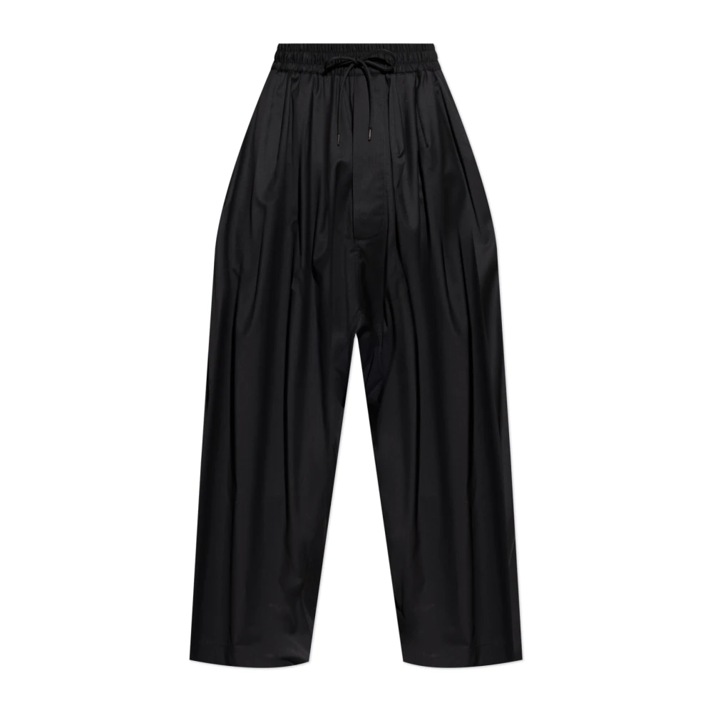 Vivienne Westwood Men's Black Wide Trousers, M, Dropped-Crotch Trousers