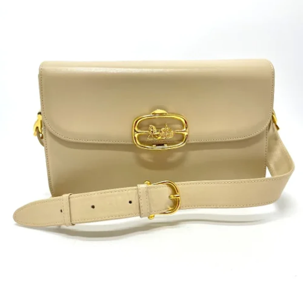 Celine Vintage Pre-owned Leather celine-bags Beige Dames