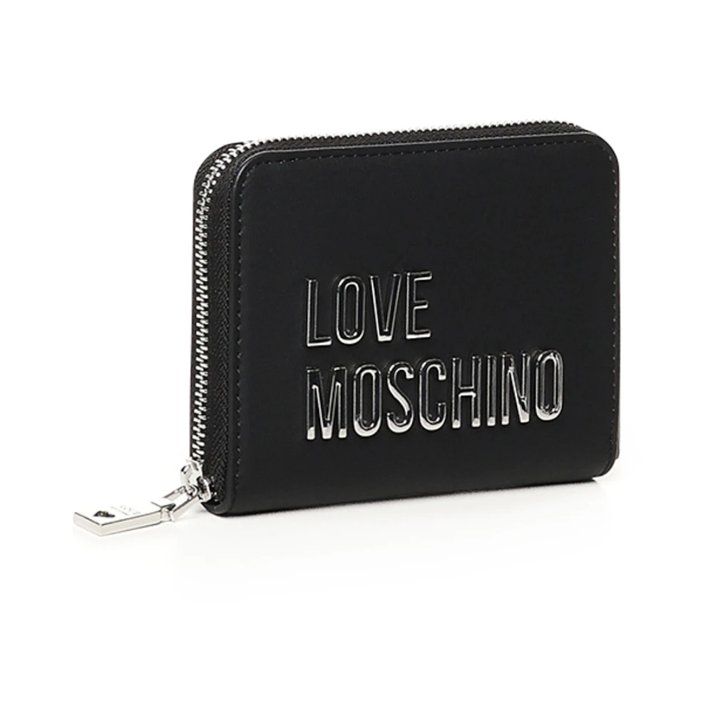 Love Moschino Zwarte Portemonnee met Logobedrukking Black Dames