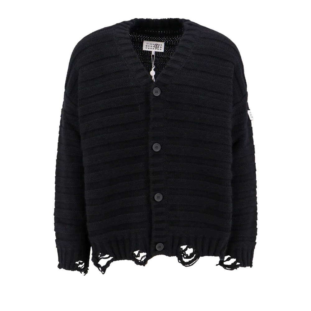 Mm6 Maison Margiela Herren Schwarz Strickwaren, K, Xlgröße: