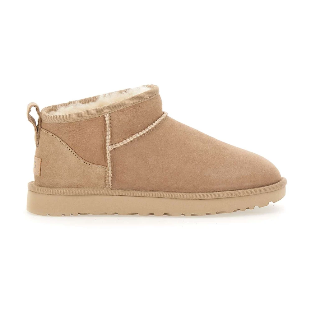 Ugg Beige Winter Boots, Female, 4 Uk, Classic Ultra Mini Boot
