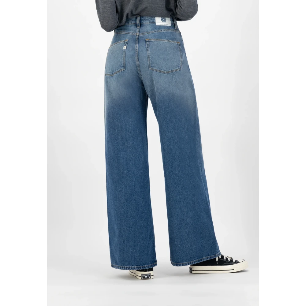 MUD Jeans Loszittende hoge taille jeans Blue Dames