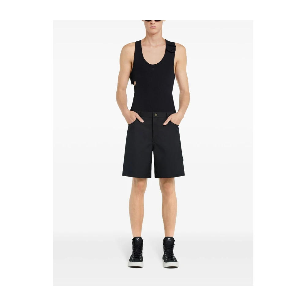 Courrèges Zwarte Klassieke Shorts met Zakken Black Heren