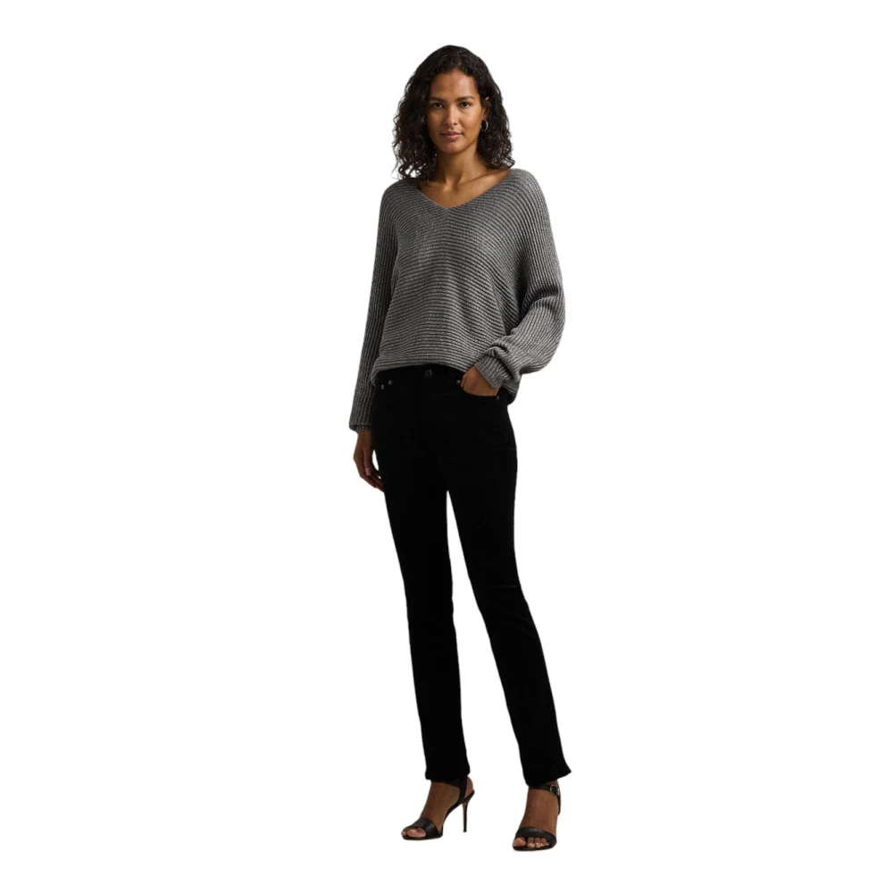 Ralph Lauren V-hals Knitwear Gray Dames