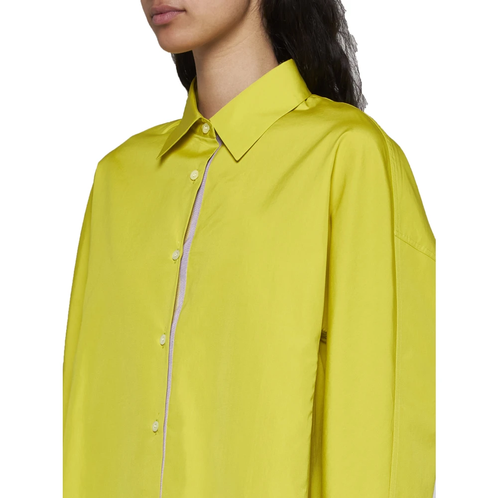 Dries Van Noten Stijlvolle Overhemden Green Dames