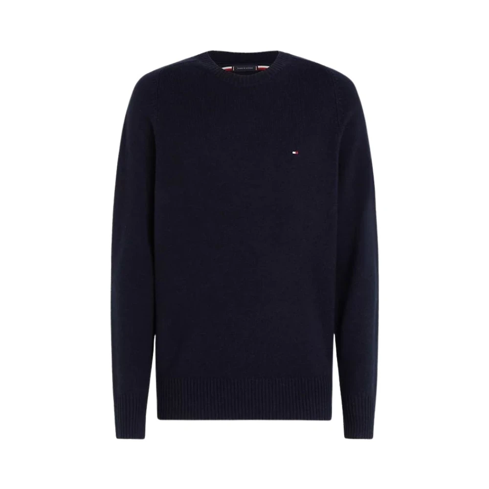 Tommy Hilfiger , Round-Neck Knitwear, Male, Blue, Xl, Round-Neck Knitwear