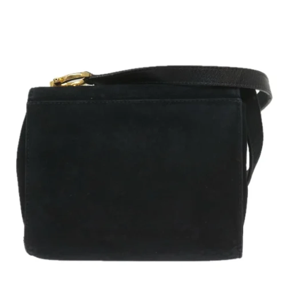 Salvatore Ferragamo Pre-owned Suede crossbody-bags Black Dames