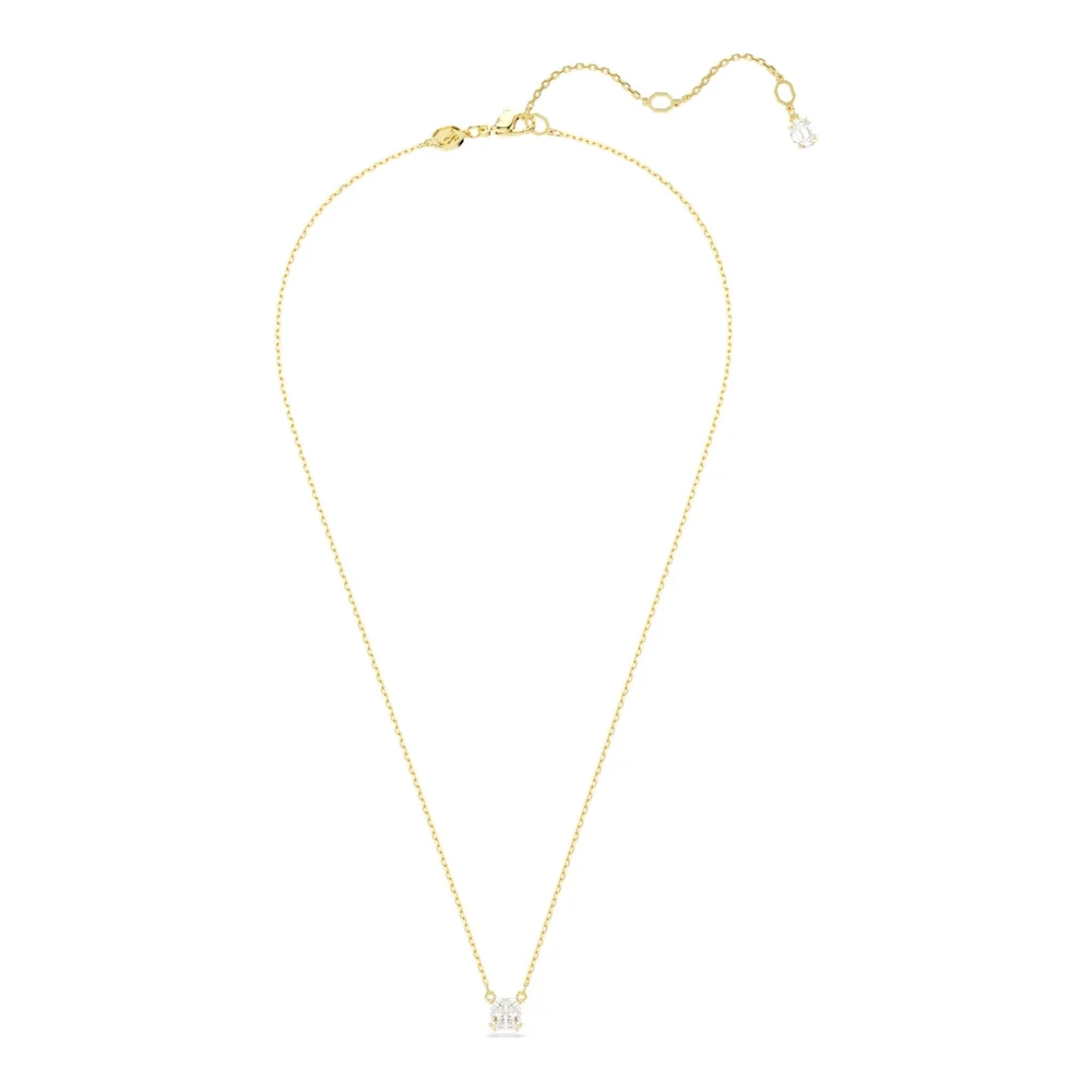 Swarovski Unisex Geel Accessoires One Size, Ketting Vrouwen Stilla Attract Hanger Wit Goud 5693153