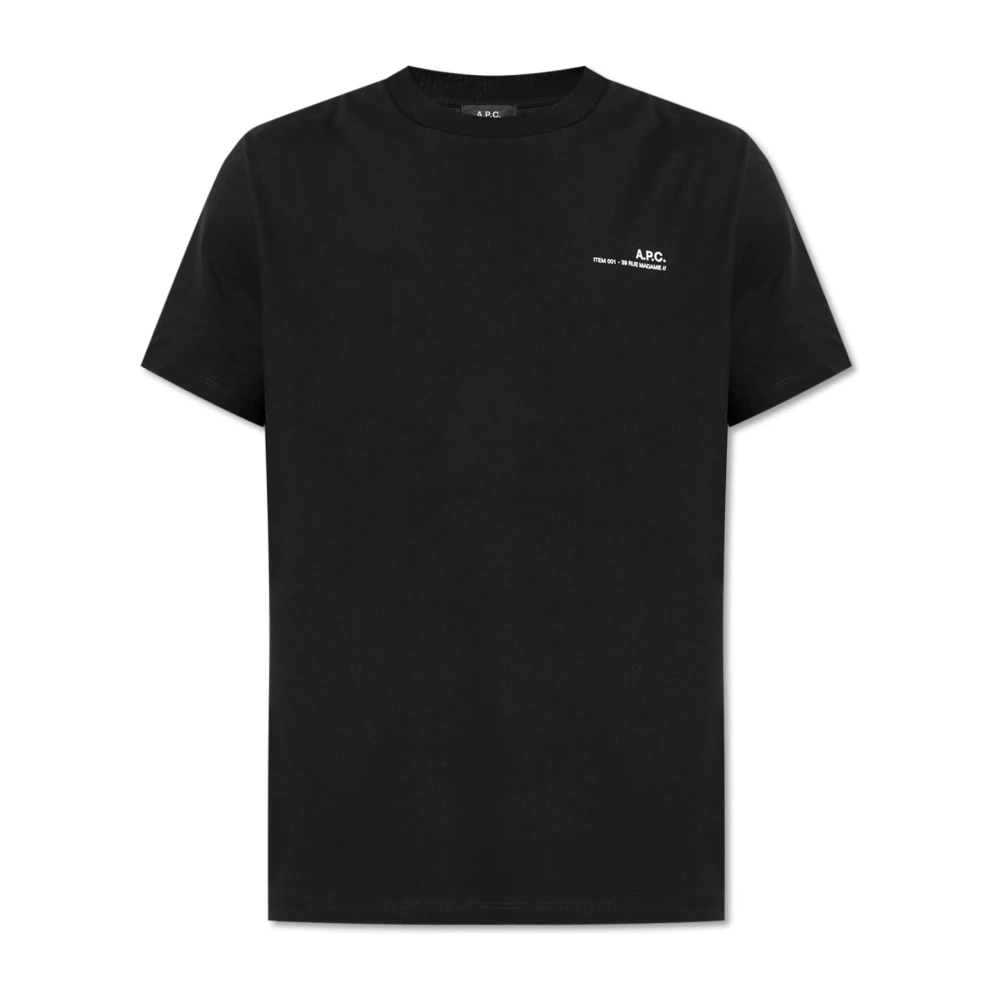 A.p.c. Zwart T-shirt Minimalistische Stijl Black Heren