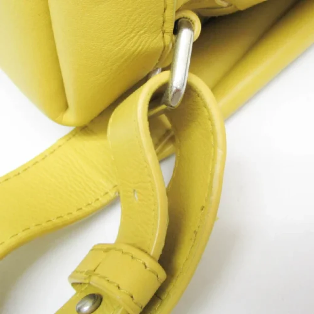 Bottega Veneta Vintage Pre-owned Fabric backpacks Yellow Dames