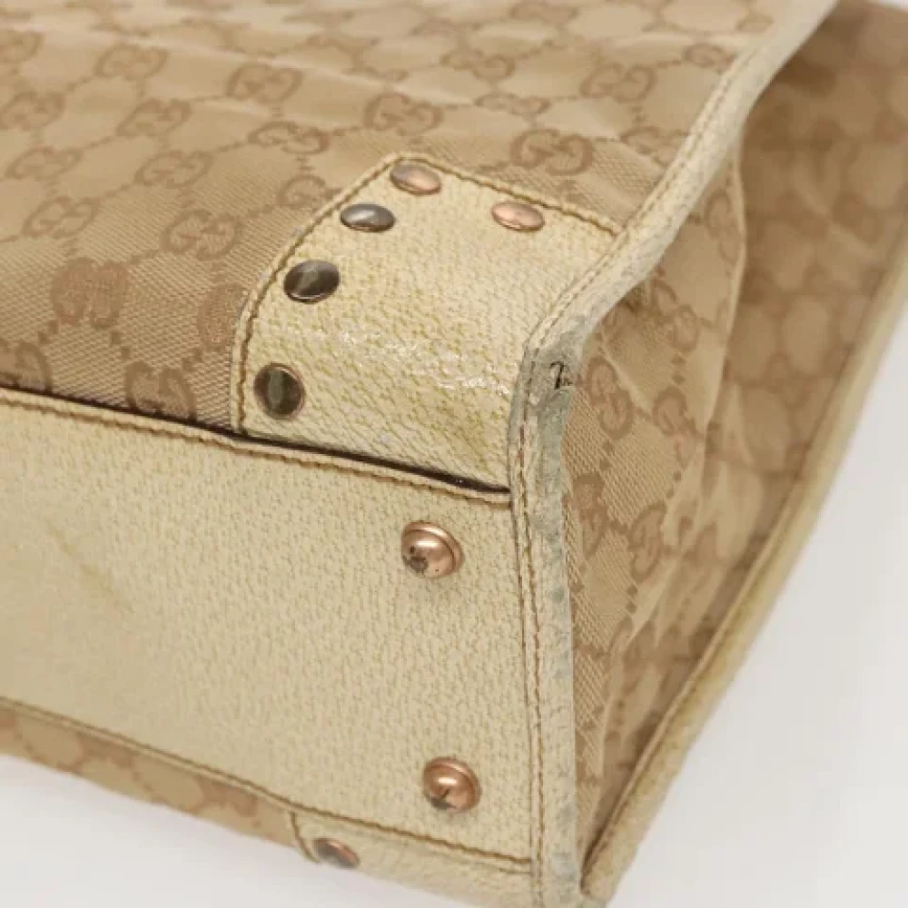 Gucci Vintage Pre-owned Canvas gucci-bags Beige Dames