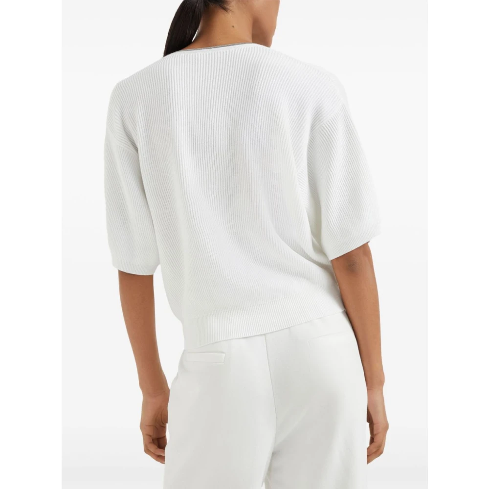 BRUNELLO CUCINELLI Witte Sweaters voor een stijlvolle look White Dames