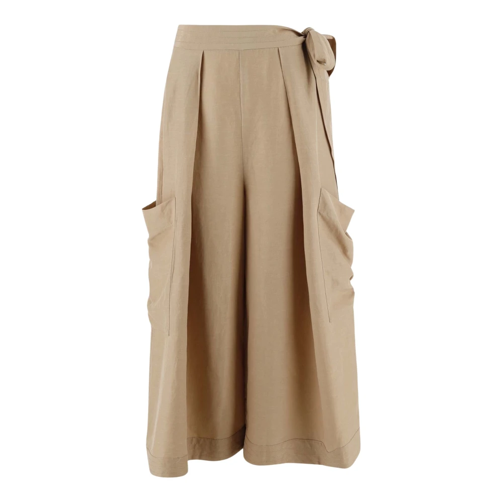 By Malene Birger Linnenmix Hoge Taille Cargo Broek By Herenne Birger Beige Dames