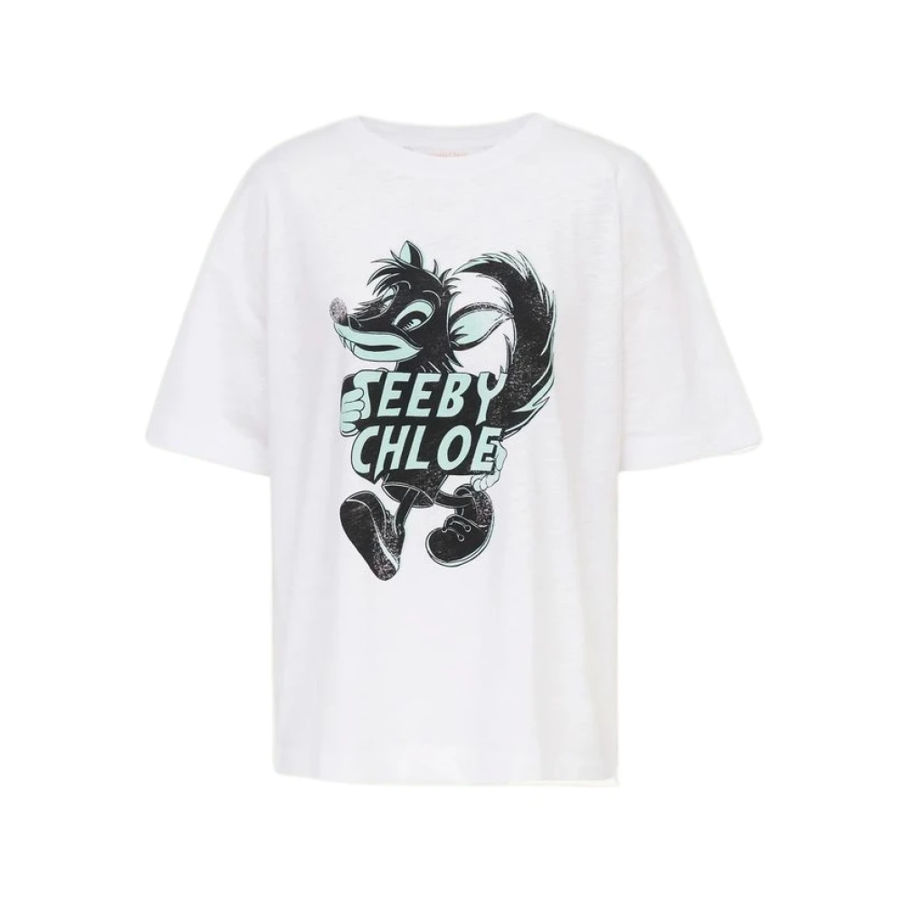 Opgrader din garderobe med denne hvide See by Chloé T-shirt