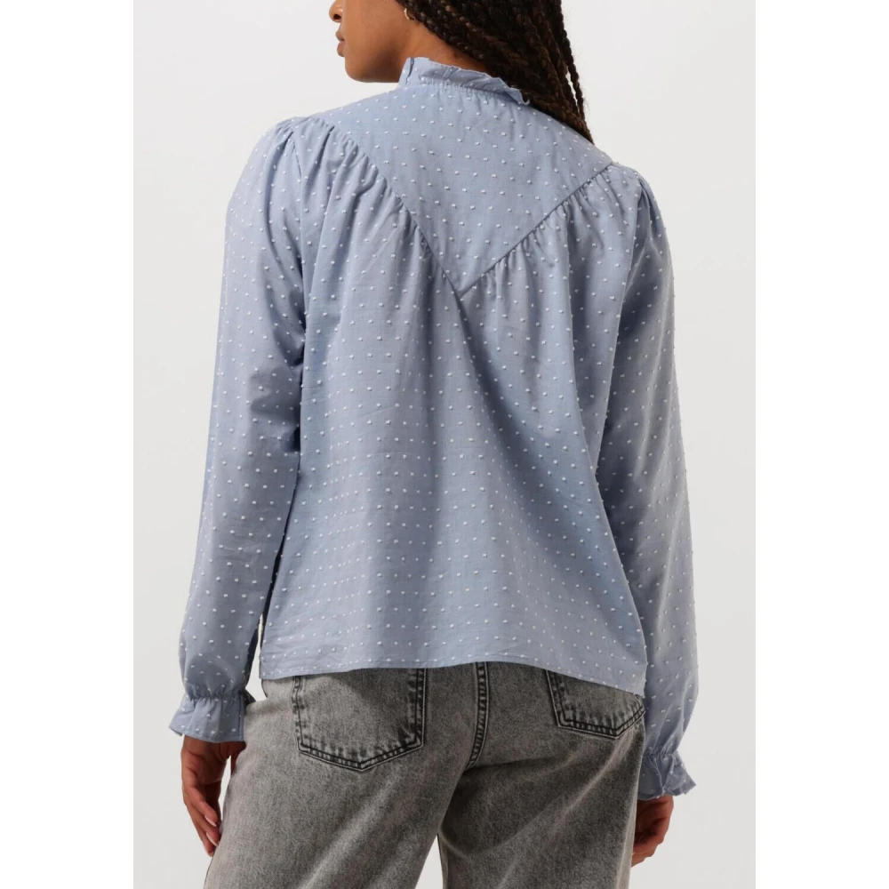 Co'Couture Blauwe Polka Dot Blouse Blue Dames