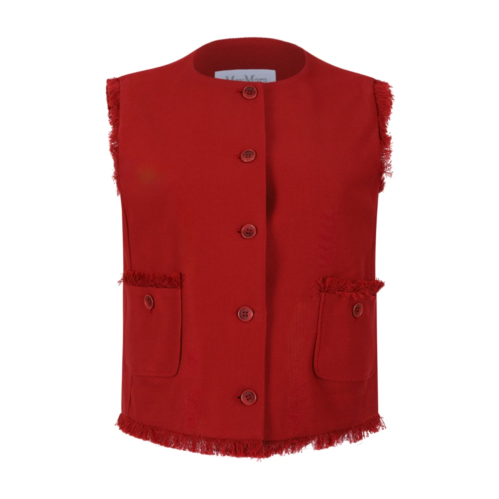 Max Mara Vrouw Rood Jassen Dames, 2XS, Vests