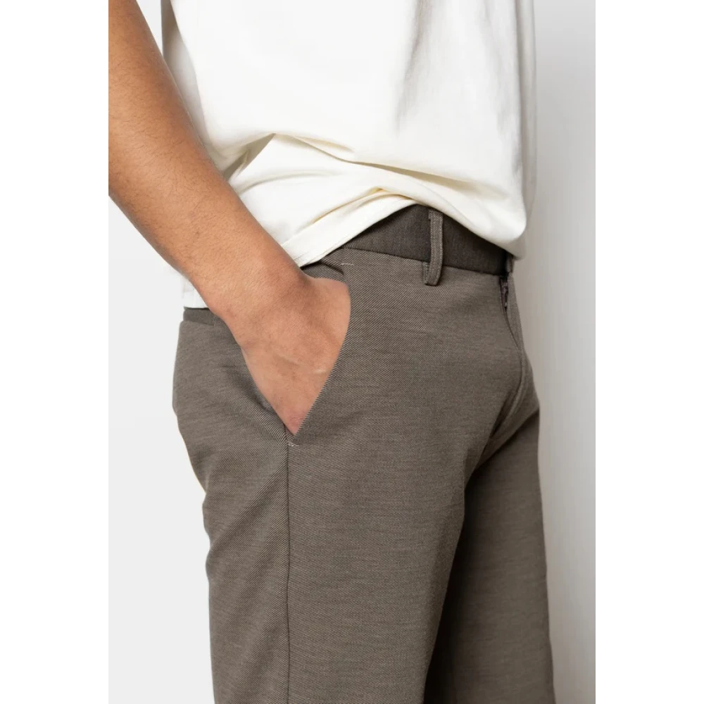 Clean Cut Stretch Jersey Shorts met Zakken Green Heren