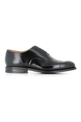Svarta Oxford platta skor