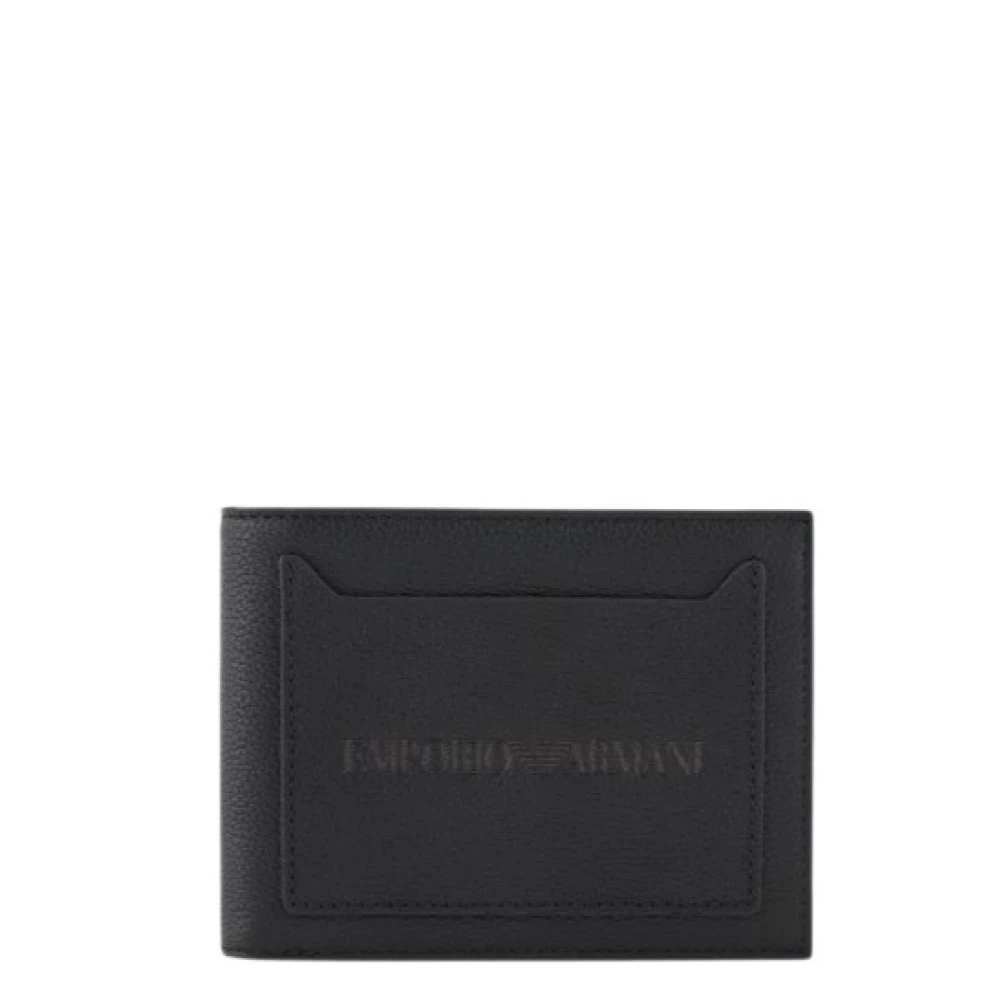 Emporio Armani Men's Black Wallets & Cardholders, One Size, Em001580 Bifold Wallet