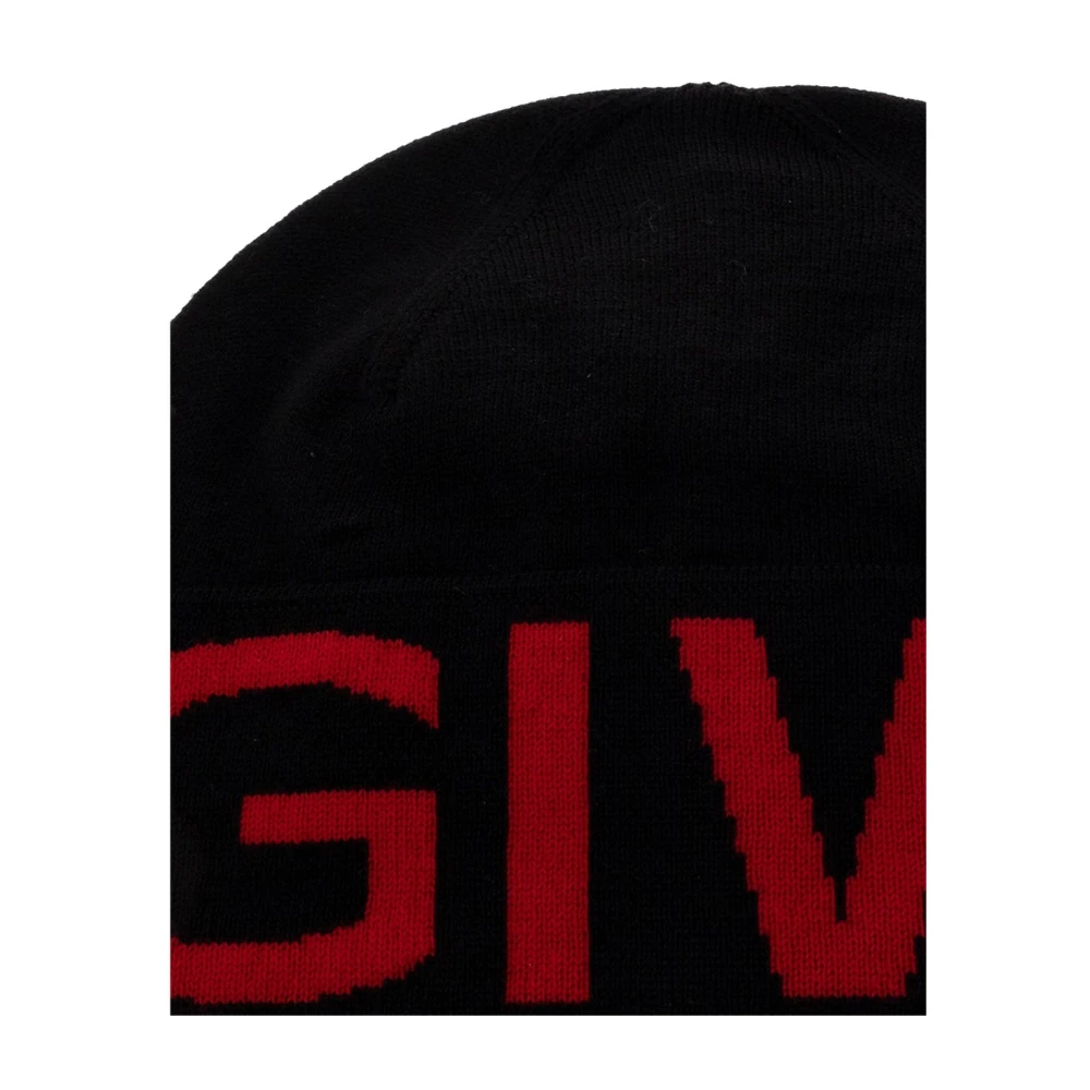Givenchy Wollen Logo Hoed Black Heren
