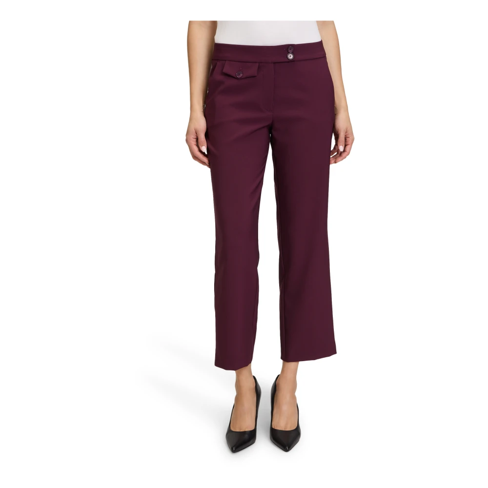 Betty Barclay Klassieke zakelijke broek met vouw Purple Dames