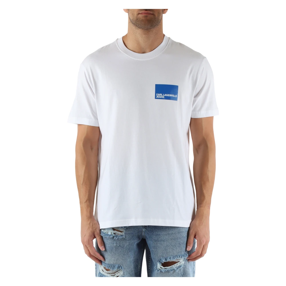 Karl Lagerfeld Biologisch katoenen regular fit T-shirt White Heren