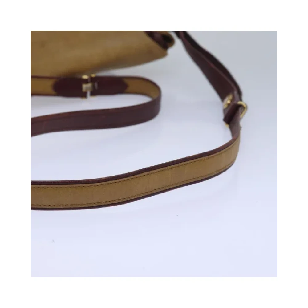 Cartier Vintage Pre-owned Leather shoulder-bags Beige Dames